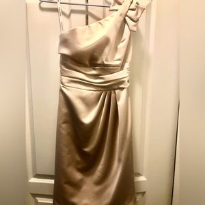David's Bridal sz 4 Champagne Gold gown